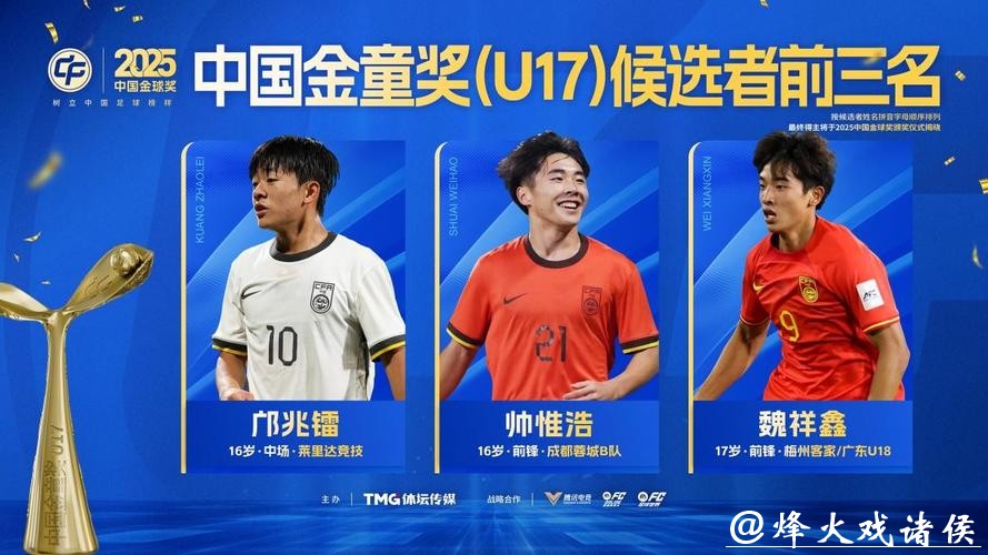 2025中国金球奖各奖项前三名揭晓,U23国足两人入围 2025中国金球奖各奖项前三名揭晓,U23国足两人入围